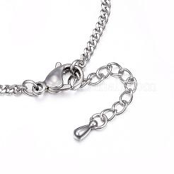 304ステンレススチールジュエリーセット  ブレスレットとネックレス  カニカンとカットカーブチェーン付き  ゴールデン·ステンレス鋼色  17.72インチ（45cm）  7-1/8インチ（180mm）&nbsp;SJEW-H060-01A