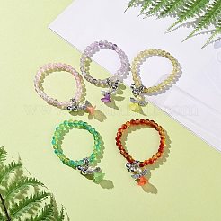 Стеклянные бусины растянуть браслеты BJEW-JB02872