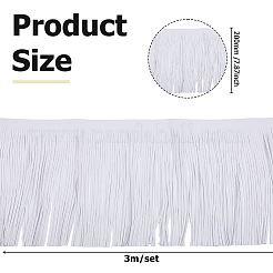 Ribete de flecos de cuero sintético de 3 m&nbsp;DIY-HS0002-30A
