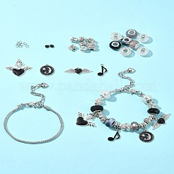 Наборы для изготовления браслетов в европейском стиле из сплава и латуни своими руками DIY-FS0007-23