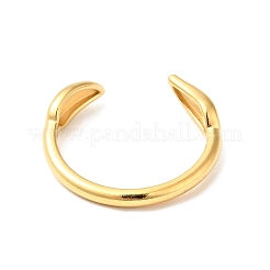 Ионное покрытие (ip) 304 нержавеющая сталь листовое открытое манжетное кольцо для женщин&nbsp;RJEW-I085-21G