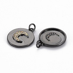Latón micro pavimenta claro colgantes de circonio cúbico&nbsp;ZIRC-Q200-036-NF