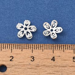 Blume Rack-Beschichtung Messing Micro pave Zirkonia Perlen&nbsp;KK-S399-01B