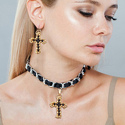 2 шт. подвески-кресты из стеклянного бисера&nbsp;PALLOY-GO00072