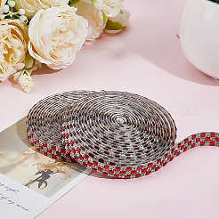 2 Stück Hotfix-Glas-Strass mit Tartan-Muster&nbsp;DIY-ME0001-63B