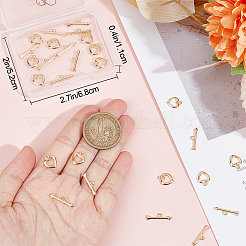 16 комплект экологически чистых латунных застежек-тоглов KK-BBC0007-91