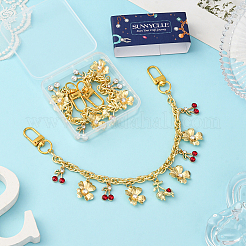 2 шт. 2 стиля латунных сумочных декоративных цепочек&nbsp;PURS-SC0001-03