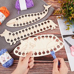 Ahademaker 3 шт. 3 стильные деревянные нитки из тополя намоточные доски DIY-GA0003-16