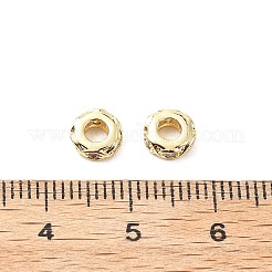 Плоские круглые латунные микропрозрачные прозрачные кубические циркониевые бусины-разделители KK-L237-016G