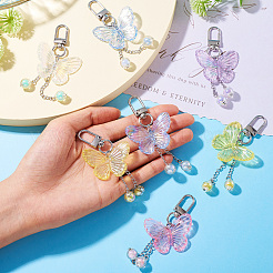 Бабочка акриловый кулон украшение&nbsp;HJEW-TAC0056
