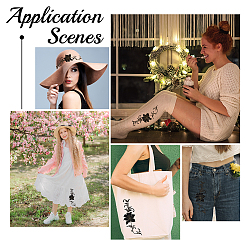 Аксессуары для вышивки пиона из полиэстера&nbsp;PATC-WH0008-04A