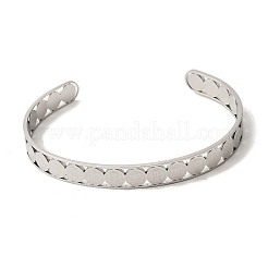 201 браслет-манжета из нержавеющей стали для женщин&nbsp;BJEW-Z162-01P