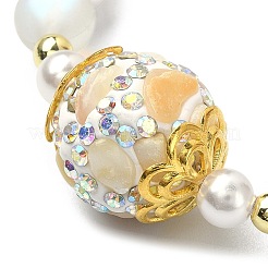 Эластичный браслет из синтетического лунного камня BJEW-JB09504