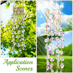 Attrape-soleil suspendus en cristal et fer&nbsp;HJEW-SP0001-88B