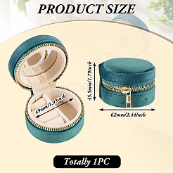 Портативные дорожные круглые бархатные ювелирные наборы для хранения коробок на молнии CON-TAC0001-11A