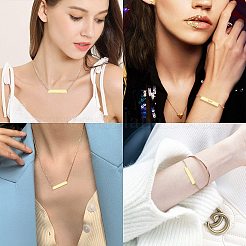 Наборы для самостоятельной штамповки пустых бирок для изготовления ожерелий&nbsp;DIY-SC0013-40G