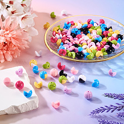 160шт 8 цвета прозрачные акриловые бусины&nbsp;OACR-TA0002-58