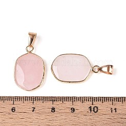 Природного розового кварца подвески G-N349-04H-G