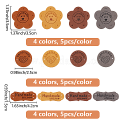 60 шт. 12 стиля бирки-этикетки из микрофибры в форме цветка FIND-WR0011-38