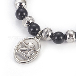 Браслеты с подвесками из нержавеющей стали 304 BJEW-I268-08