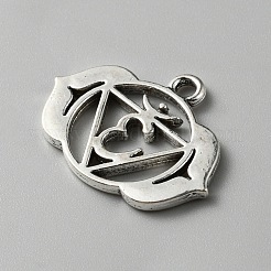 Подвески из цинкового сплава чакры в тибетском стиле FIND-WH0137-05C-AS
