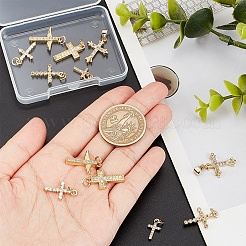 12шт 6 стиля латунные микро проложить прозрачные кубические циркониевые подвески&nbsp;FIND-GA0002-35