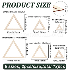 2 набор треугольных деревянных колец-пяльцев для макраме для самостоятельного изготовления поделок DIY-BC0009-97