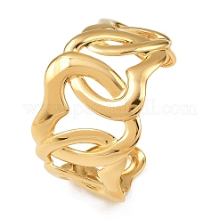 Bracelets manchettes creux en acier inoxydable 304 pour femmes&nbsp;BJEW-P370-04G