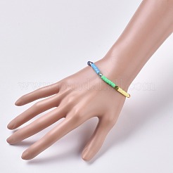 Ручной полимерной глины браслеты&nbsp;BJEW-JB04634
