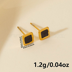 Квадратные серьги-гвоздики из нержавеющей стали 304 KD5584-3