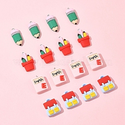 16 шт. 4 подвески из смолы на канцелярскую тематику RESI-FS0001-89