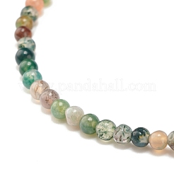 Mini bracelets extensibles en perles d'agate indienne naturelle&nbsp;BJEW-JB07669-04