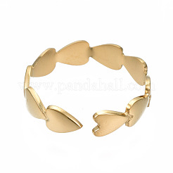 Кольцо-манжета в форме сердца из нержавеющей стали 304&nbsp;RJEW-T023-69G