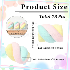 18шт. Модель искусственного зефира из смолы DIY-SC0030-89