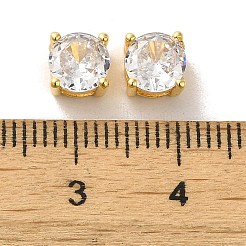 Laiton avec perles de zircone cubiques transparentes&nbsp;X-KK-H461-09A-G