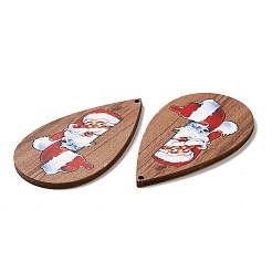 Большие деревянные подвески с рождественским принтом на одно лицо WOOD-D025-27