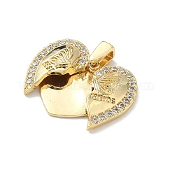 Латунные микропаве кубические цирконии открывающиеся подвески KK-F905-02G-03