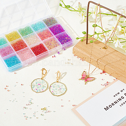 15 прозрачная стеклянная бусина&nbsp;GLAA-OC0001-39