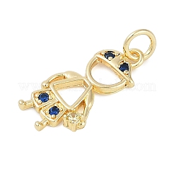Pendentif en zircone cubique micro pavé de laiton placage en rack&nbsp;LS-KK-H509-34G-01