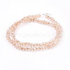 Стеклянные бусины с гальваническим покрытием  EGLA-D020-6x4mm-71