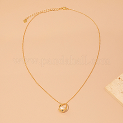 Элегантное минималистичное серебряное ожерелье s925 с подвеской из пресноводного жемчуга для женщин WW6224