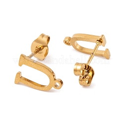 Boucles d'oreilles à tige en acier inoxydable 304 avec placage ionique (IP)&nbsp;FIND-Q103-01U-G