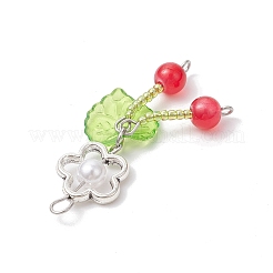 8 шт. 8-х цветные подвески из АБС-пластика с имитацией жемчуга PALLOY-JF03872