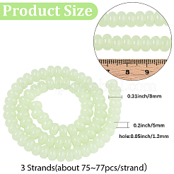 3 Strang Jade-Imitat-Glasperlen&nbsp;GLAA-PA0001-36B-05