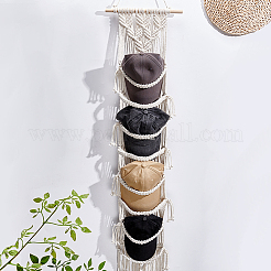 1шт хлопок с деревянной настенной вешалкой для шляп&nbsp;ODIS-PH0001-77