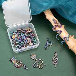 16шт 8 стиля подвески из сплава цвета радуги FIND-LS0001-17MC