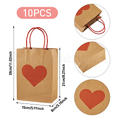 10 Stück Papiertüten zum Valentinstag&nbsp;CARB-TADJ0001-01A