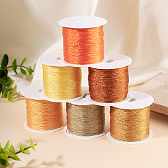 6 рулон 6 цвета 6-слойная полиэстеровая металлизированная нить OCOR-TA0003-13