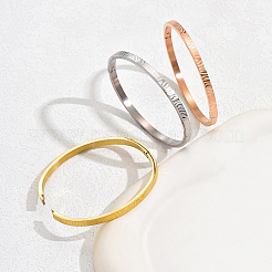 3 шт. классические браслеты из нержавеющей стали на петлях для женщин UP3566