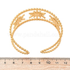 Браслеты-манжеты из нержавеющей стали 304 с эмалью для женщин BJEW-D306-06G